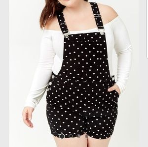 Polka dot shorts overall plus